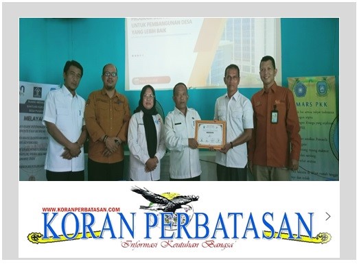 Asisten Administrasi Umum Anambas bersama BPS dan perangkat desa saat mencanangkan Program Desa Cantik di Aula Desa Piasan