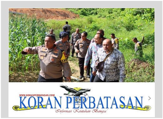 Kapolres Natuna AKBP Novyan Aries Efendie memimpin panen jagung manis bersama jajaran Polres dan mitra pertanian