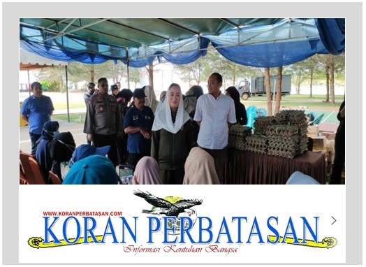 Bupati Natuna tinjau bazar pangan murah di Pantai Piwang bersama Polres dan Bulog