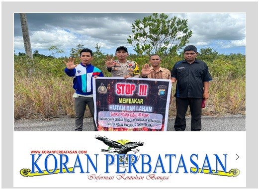 Patroli Karhutla Polsek Bunguran Barat bersama perangkat desa Binjai Natuna