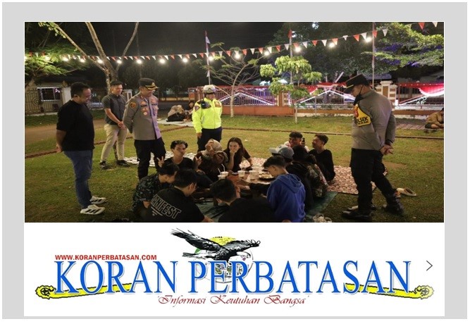 Patroli cipta kondisi malam minggu oleh Kapolres Ketapang bersama Polres dan TNI Koramil Delta Pawan di pusat kota Ketapang.