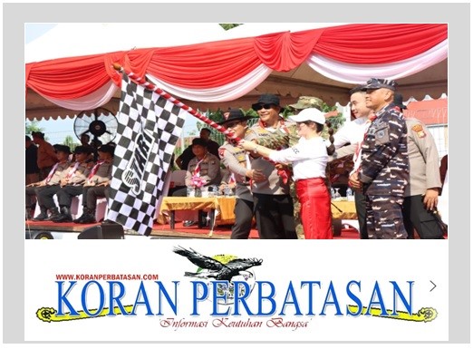 Kapolda Kepri dan Wali Kota Batam melepas Kirab Kebangsaan HUT ke-80 RI di Stadion Temenggung Abdul Jamal.