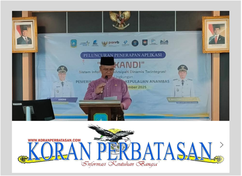 Bupati Aneng secara resmi meluncurkan aplikasi Srikandi dalam acara peluncuran di lingkungan pemerintahan Kabupaten Kepulauan Anambas.