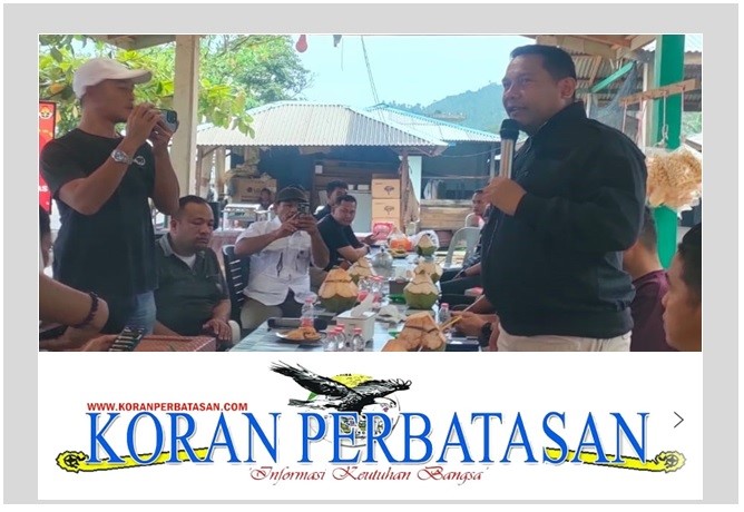 Kapolres Kepulauan Anambas AKBP Gusti Ngurah Agung Budianaloka dalam coffee gathering bersama insan pers di Arung Hijau, Desa Tiangau.