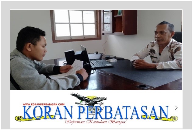 Potret suasana saat wawancara oleh wartawan koranperbatasan bersama Lurah Bandarsyah Sudirman, S.A.P., CLP., NL.P.