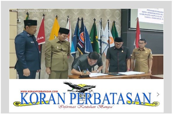 Potret suasana saat Ketua DPRD Anambas Rian Kurniawan menandatangani Nota Kesepakatan Kebijakan Umum Anggaran Pendapatan dan Belanja Daerah (KUA) dan Prioritas Plafon Anggaran Sementara (PPAS) Tahun Anggaran 2026.
