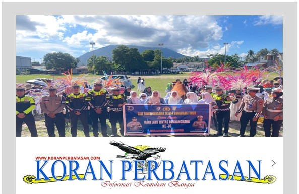 Potret Personel Satlantas Polres Natuna bersama para guru TK 004 Bunguran Timur.