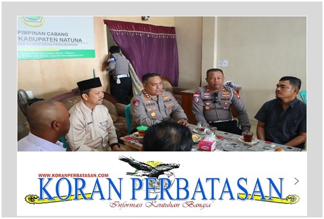 Kapolres Natuna AKBP Novyan Aries Efendie memimpin diskusi Coffee Morning bersama perwakilan Organda dan instansi terkait di Warkop Bang Long, Ranai.