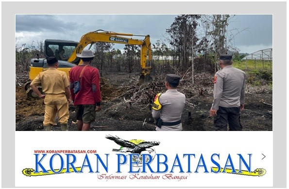 Personel Polres Natuna bersama Bumdes Putri Bertuah melakukan pembersihan lahan jagung seluas 3 hektar.