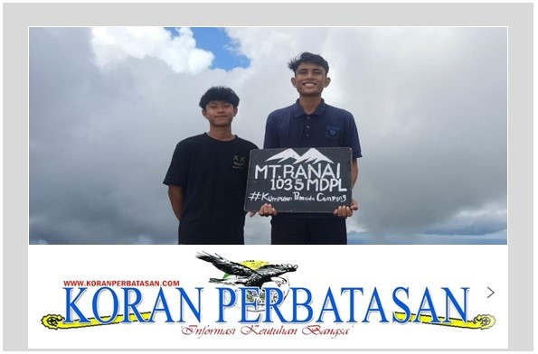Potret Presiden Mahasiswa STAI Natuna, Muhammad Raus, saat melakukan pendakian perdana ke puncak Geosite Gunung Ranai.