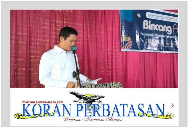 Potret Wakil Bupati Kepulauan Anambas Raja Bayu Gunadian, SE., saat menyampaikan kata sambutan dan secara resmi membuka kegiatan Bincang Asik Statistik Sektoral Tahun 2025.