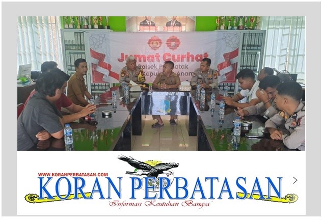Potret suasana saat program Jumat Curhat Kamtibmas di Desa Matak, Kecamatan Kute Siantan.