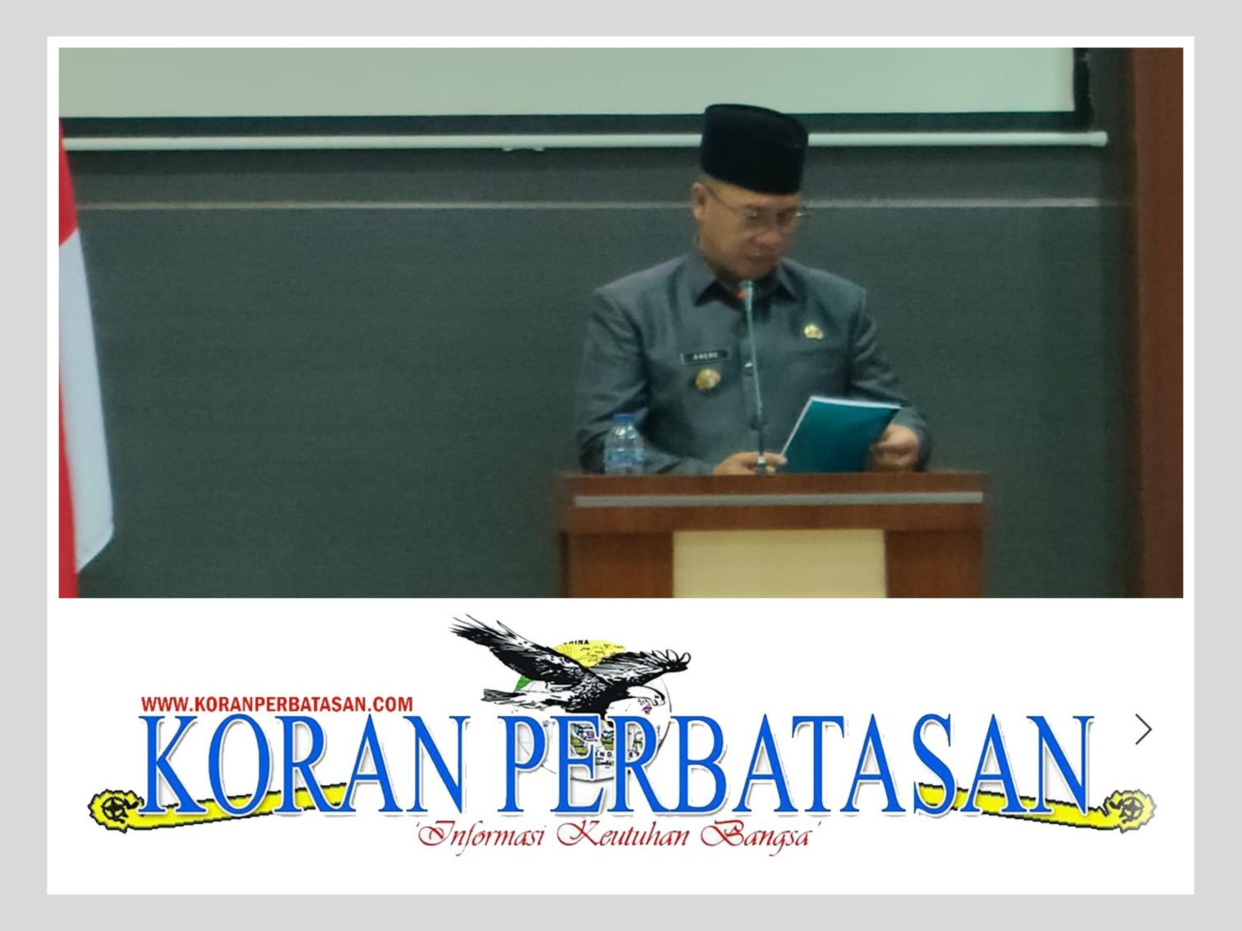 Potret Bupati Anambas Aneng saat menyampaikan