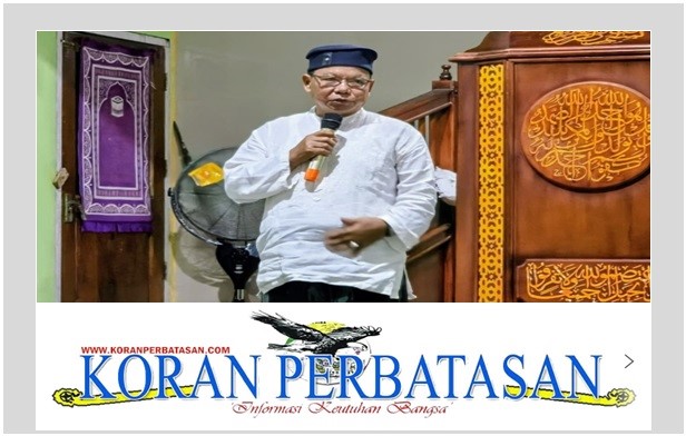 Ketua STAI Natuna Dr. Umar Natuna menyampaikan visi transformasi IAI Natuna dalam Muhibbah Ramadhan di Masjid Baitul Muttaqin Air Lengit.